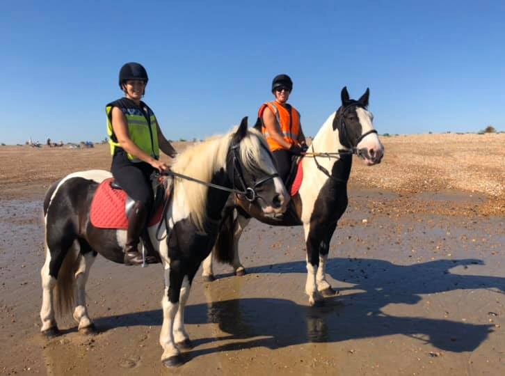 Natalie and Beanie, Gemma and Bertie at the beach 