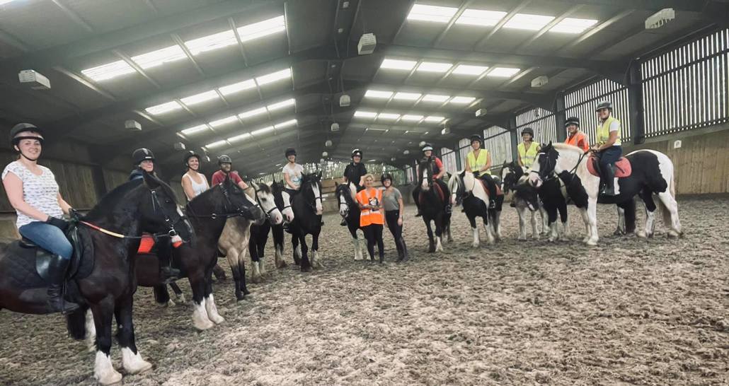 The ponies of BFFEC in the indoor school